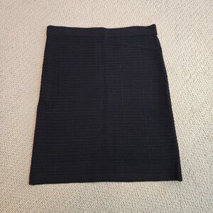 Loft Outlet Womens Large Black Skirt Knee Length NWT